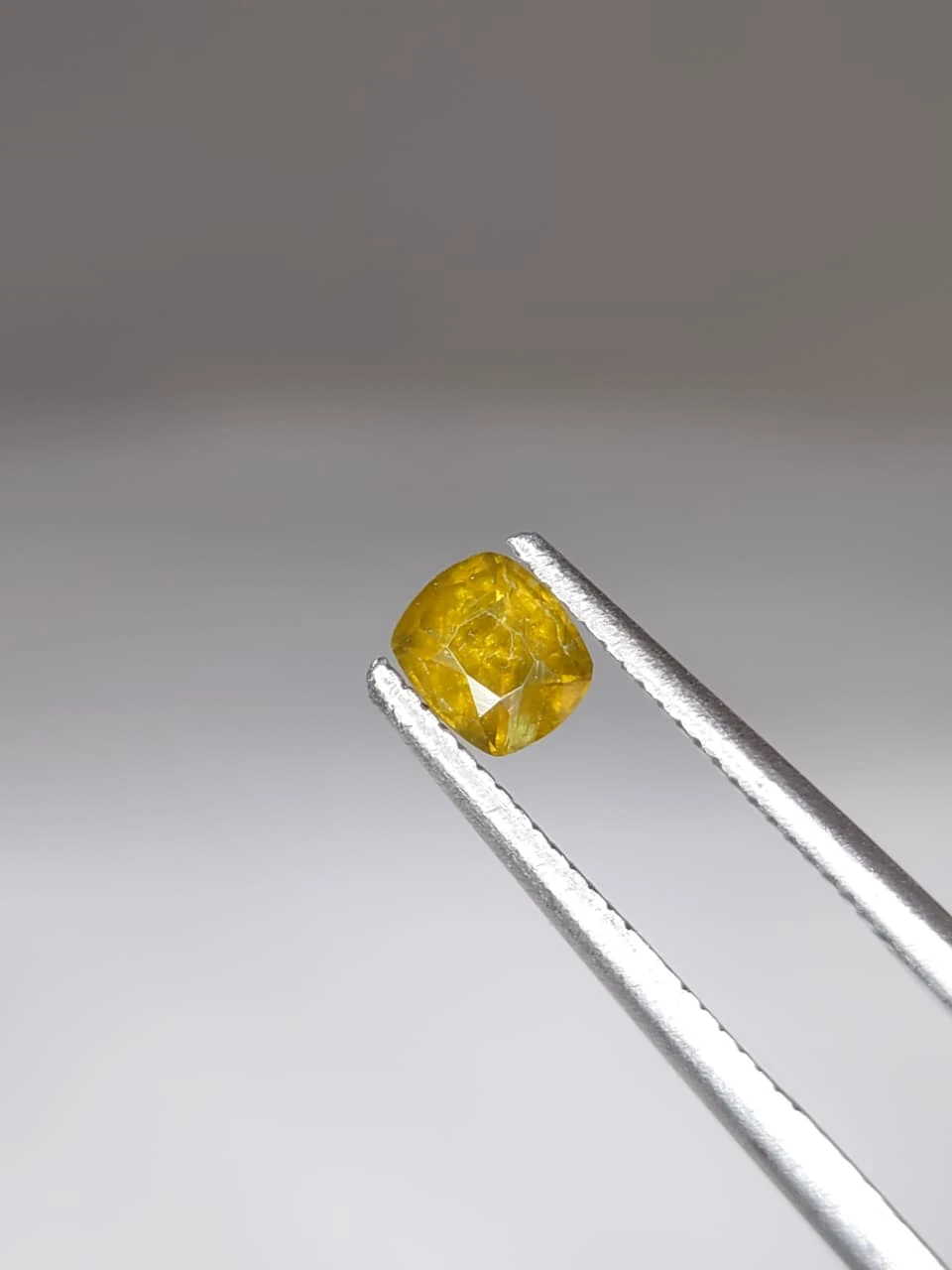 0.3ct Cushion Faceted Demantoid Garnet from Pakistan — view 2